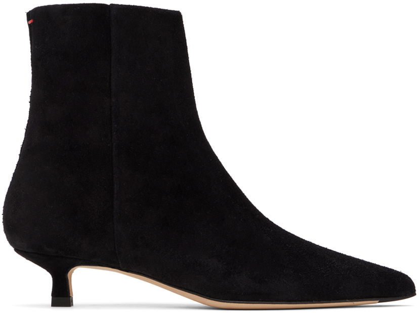 Nega čevljev Aeyde Aeyde Sofie Suede Kitten Heel Ankle Boots Črna | A11-AB-RMAP35KT-222-800-022