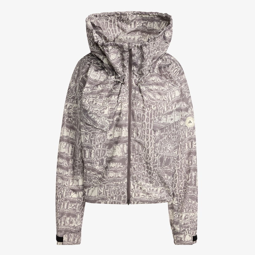 Jakna adidas Originals aSMC Croc-Print Hooded Jacket Siva | JX9360