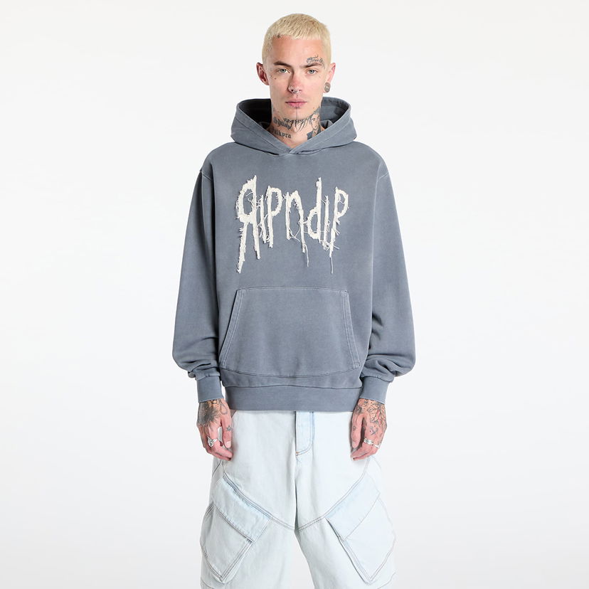 Pulover RIPNDIP RIPNDIP Insano Distressed Hoodie Siva | RNDSUM25109