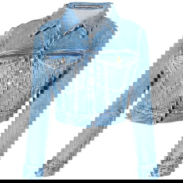 Jakna Alexander Wang Shrunken Cardi Trucker Denim Jacket Modra | 4DC1242212-482A, 0