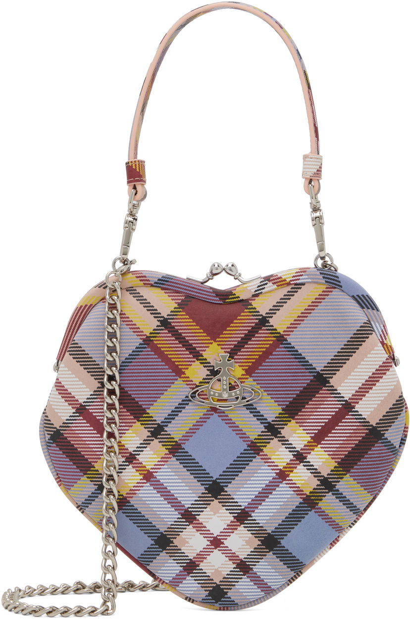 Torbica Vivienne Westwood Vivienne Westwood Belle Tartan Heart Frame Bag Večbarvna | 4B010004W-L00A9-