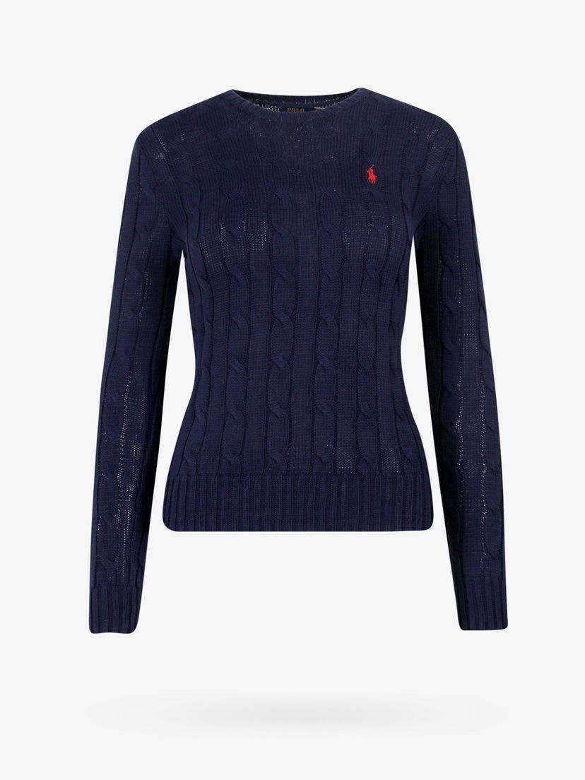 Pleteni pulover Polo by Ralph Lauren Cable Knit Sweater Modra | 211910421003