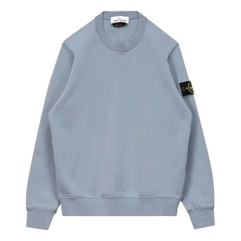 Pleteni pulover Stone Island Stone Island Crewneck Sweatshirt with Patch Logo Modra | 741563051-V0046