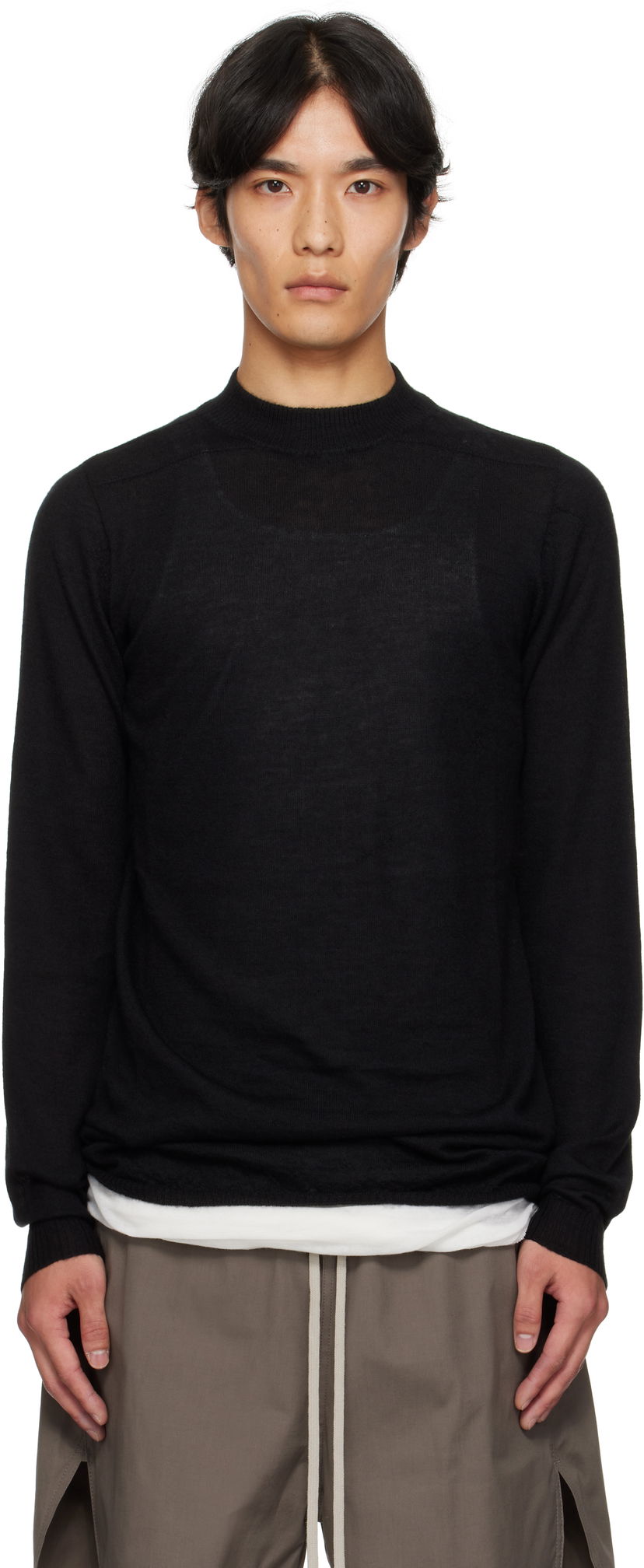 Pleteni pulover Rick Owens Rick Owens Concordians Level Lupetto Sweater Črna | RU02E1625 WS