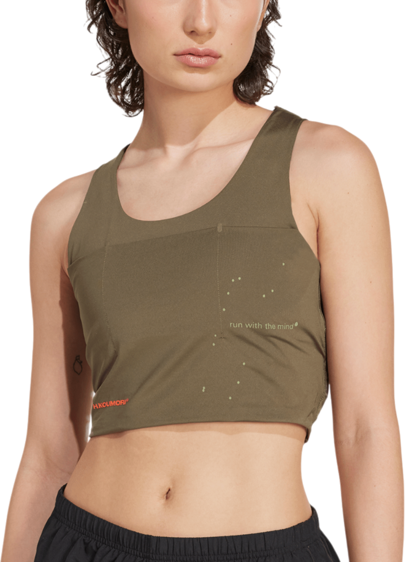 Majica brez rokavov adidas Originals Hermanos Koumori Crop Tank Top Zelena | ka1861