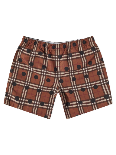 Kopalke Burberry Guildes Polka Dot Check Swim Short Rjava | 8068990