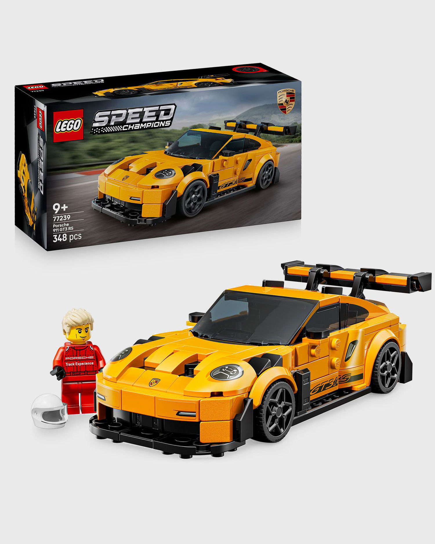 Collectibles LEGO Porsche 911 GT3 RS with Track Experience Minifigure Rumena | 6526989, 1