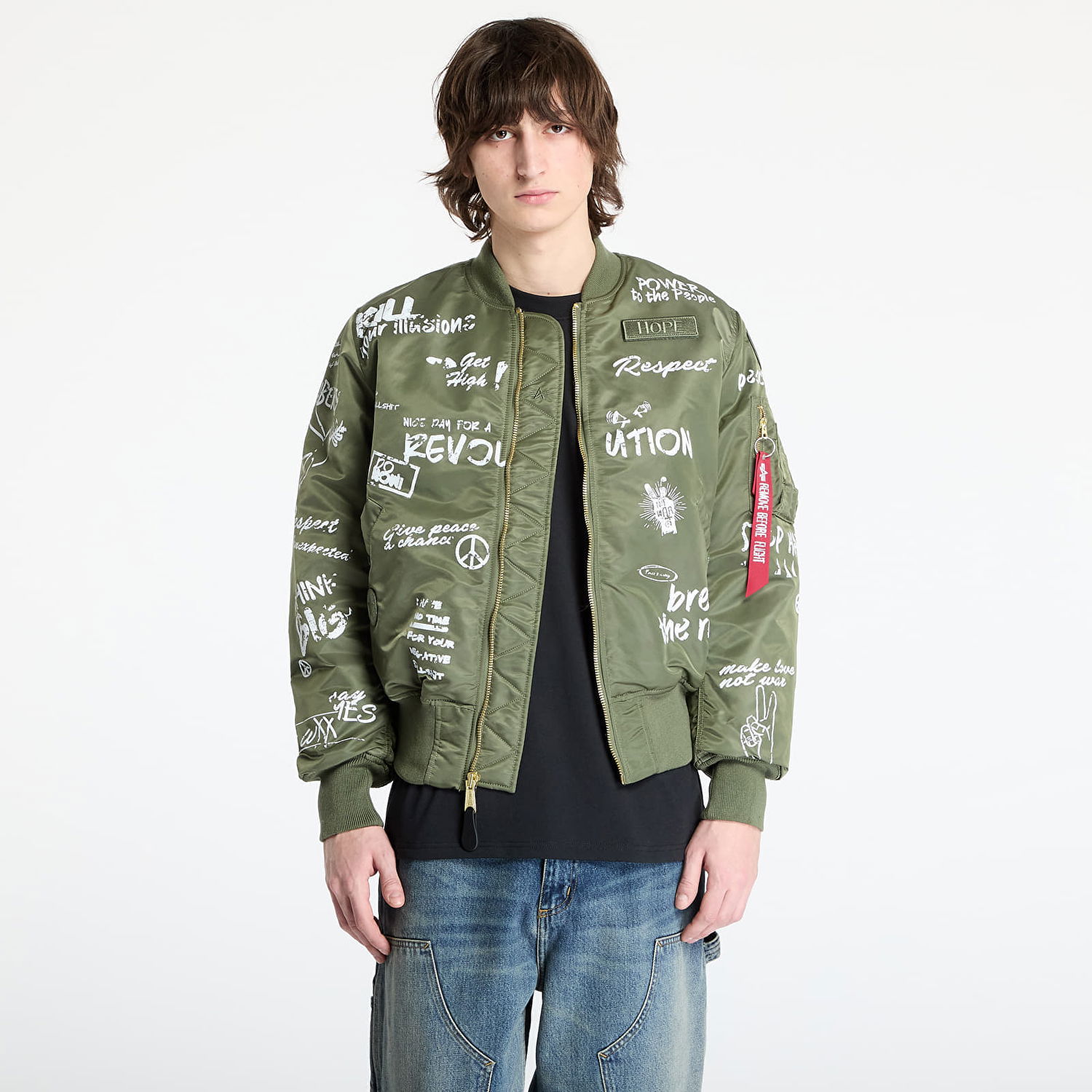 Bomber jakna Alpha Industries Alpha Industries MA-1 Peace Bomber Jacket Zelena | 156136-01, 0