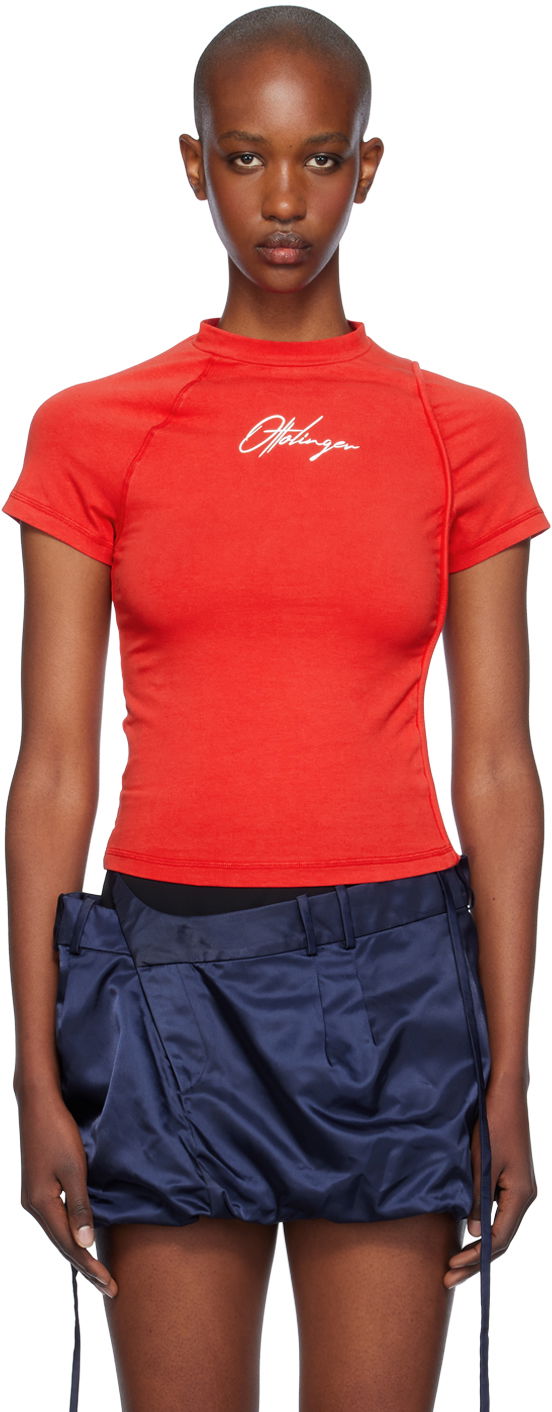 Majica Ottolinger Ottolinger Deconstructed T-Shirt Rdeča | 1150104621