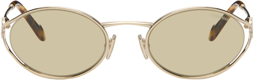Sončna očala Miu Miu 'Miu Miu' Round-Frame Sunglasses Kovinski | 0MU 52YS 8056262510421
