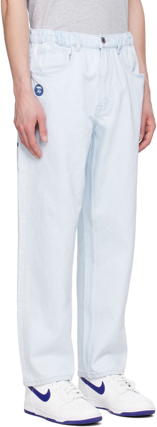 Kavbojke AAPE by A Bathing Ape AAPE by A Bathing Ape Drawstring Jeans Modra | AAPJNMA681XXMBLA, 1