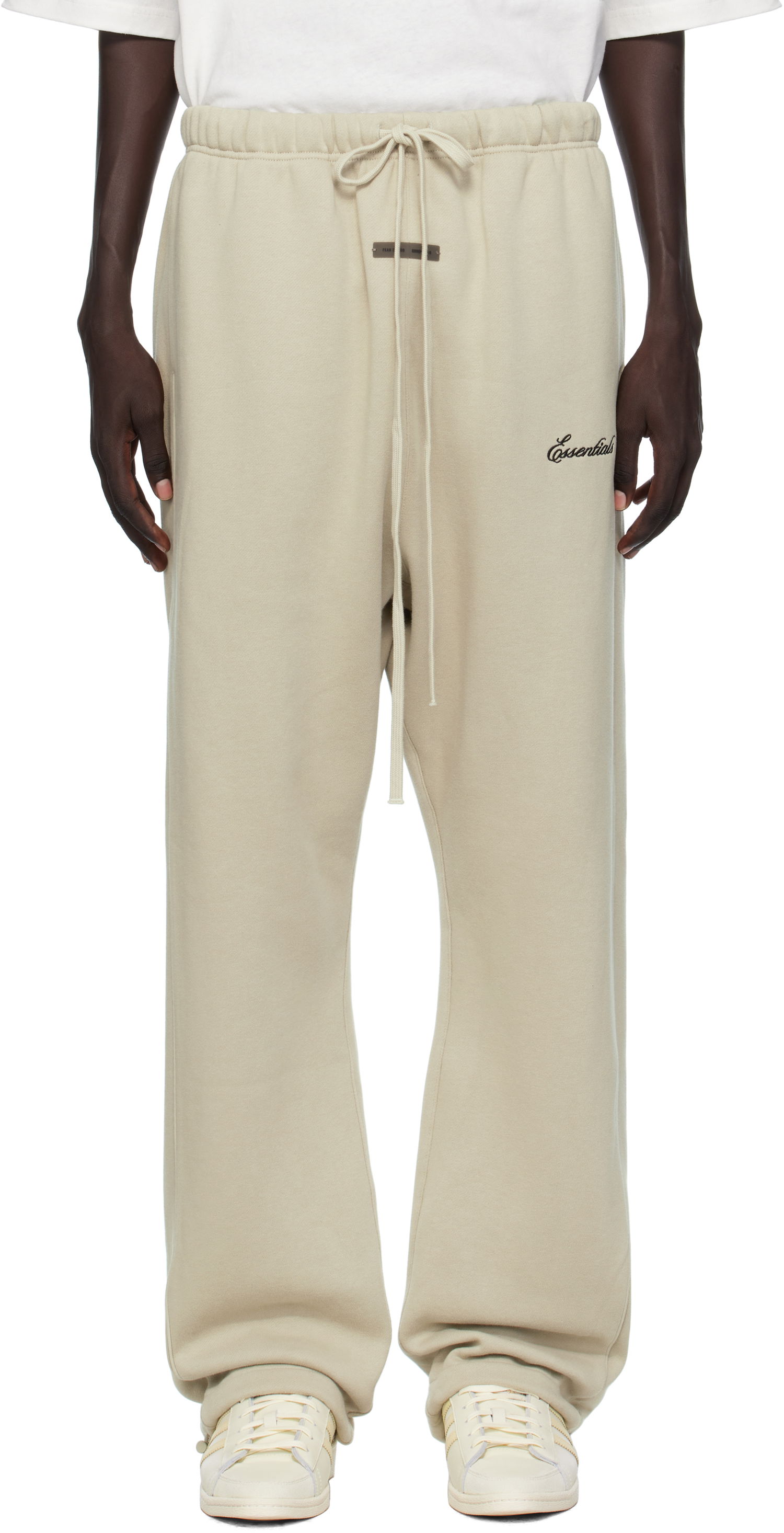 Trenirka Fear of God Fear of God ESSENTIALS Relaxed Fleece Piping Sweatpants Bež | 130SP258066F, 0