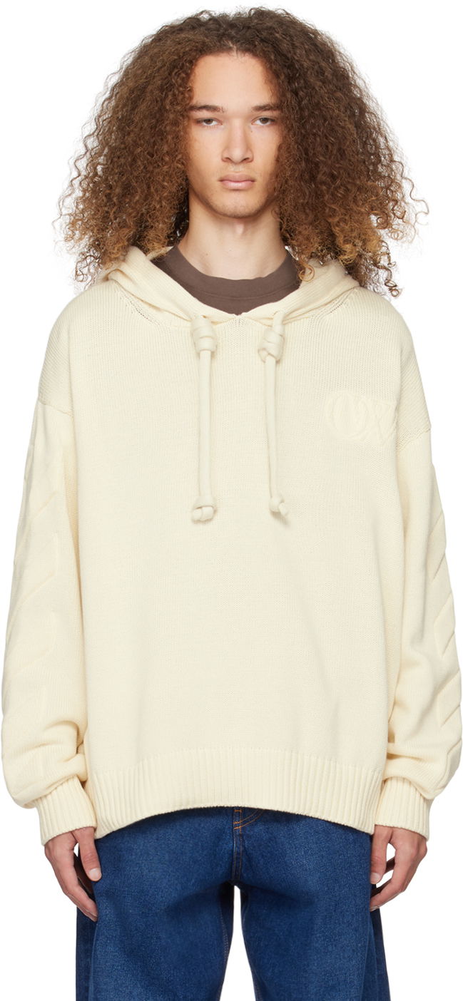 Pulover Off-White 3D Diag Hoodie Bela | OMHU002C99KNI0016161