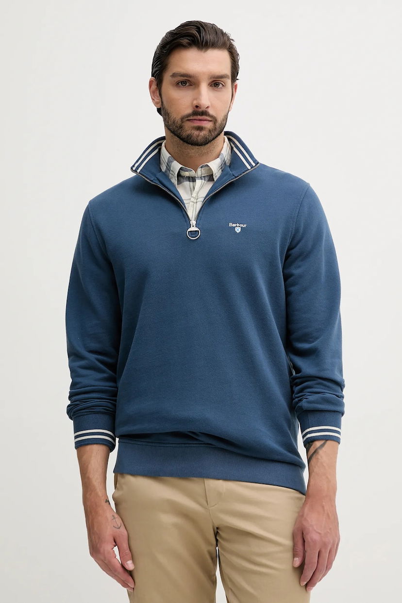 Pulover Barbour Barbour Rosford Half Zip Sweatshirt Modra | MOL0701