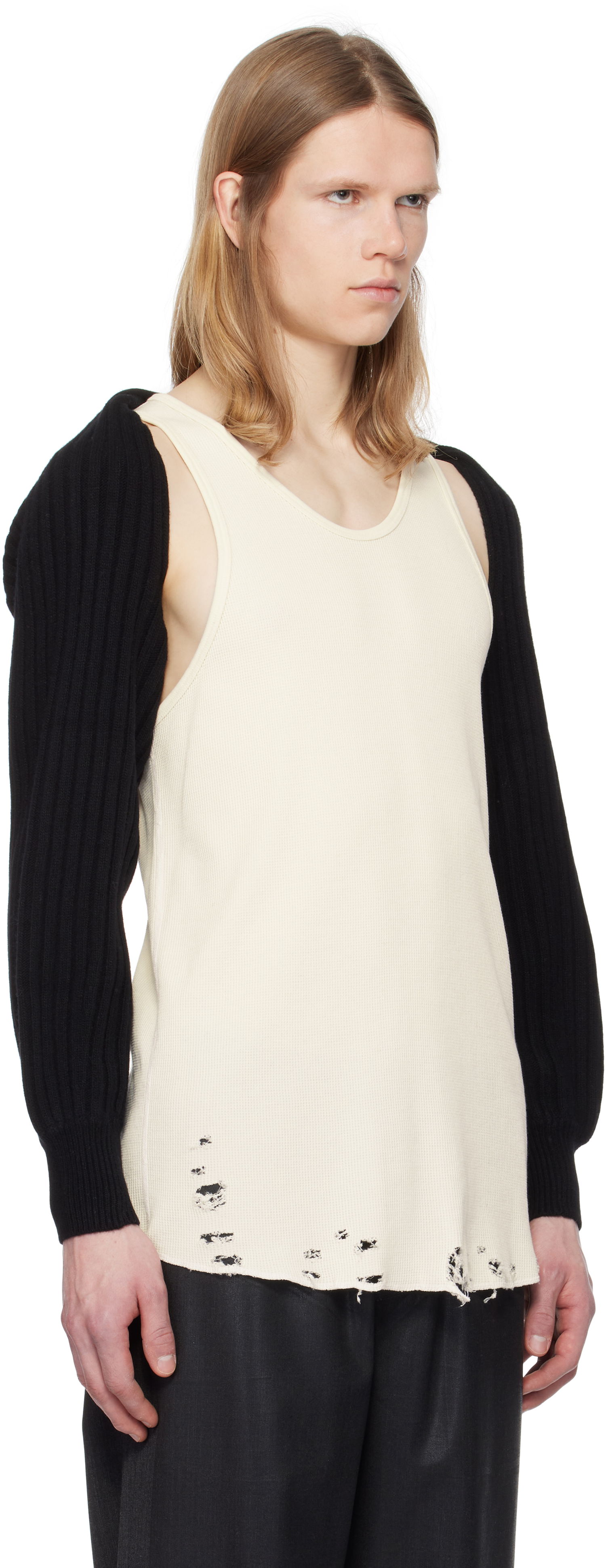 Pleteni pulover Alexander Wang Alexander Wang Hybrid Ribbed Sleeves Črna | 1KC1259090, 1