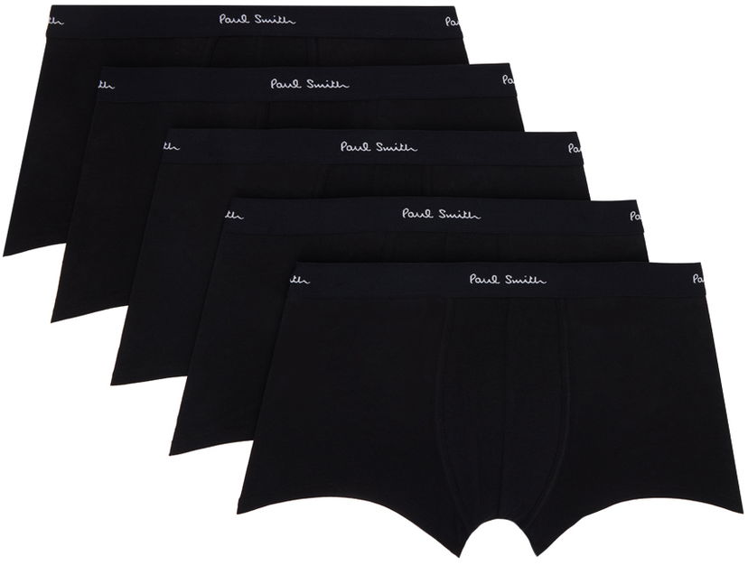 Boksarice Paul Smith Paul Smith Five-Pack Logo Boxer Briefs Črna | M1A-914-MR5PK-79