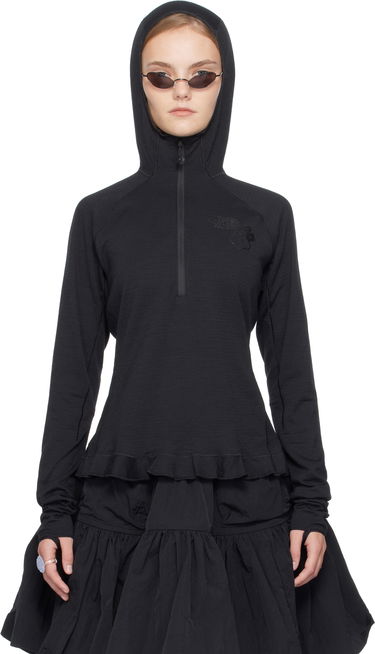 Pulover Cecilie Bahnsen Cecilie Bahnsen The North Face Edition Dotknit Wool Baselayer Hoodie Črna | NF0A8FAHJK3, 0