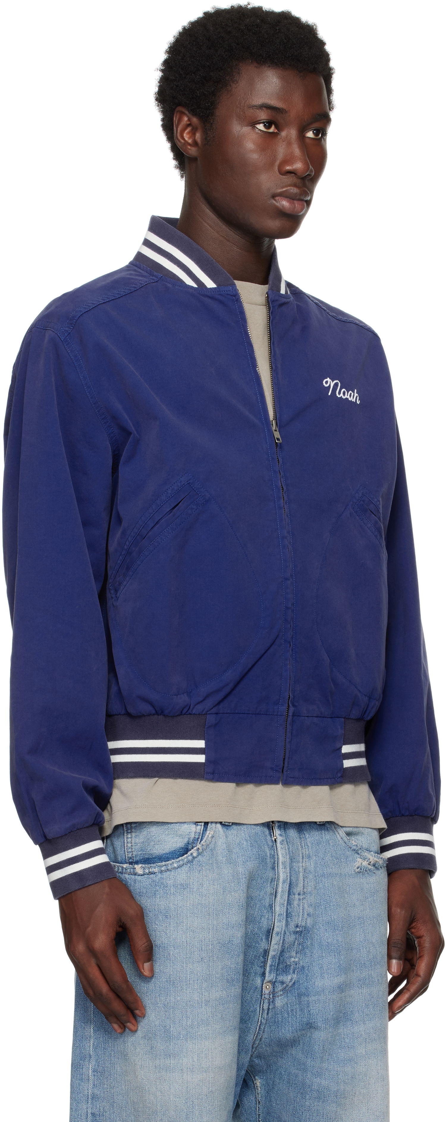 Bomber jakna Noah Noah Cotton Varsity Jacket Modra | OW086SS25ROY, 1