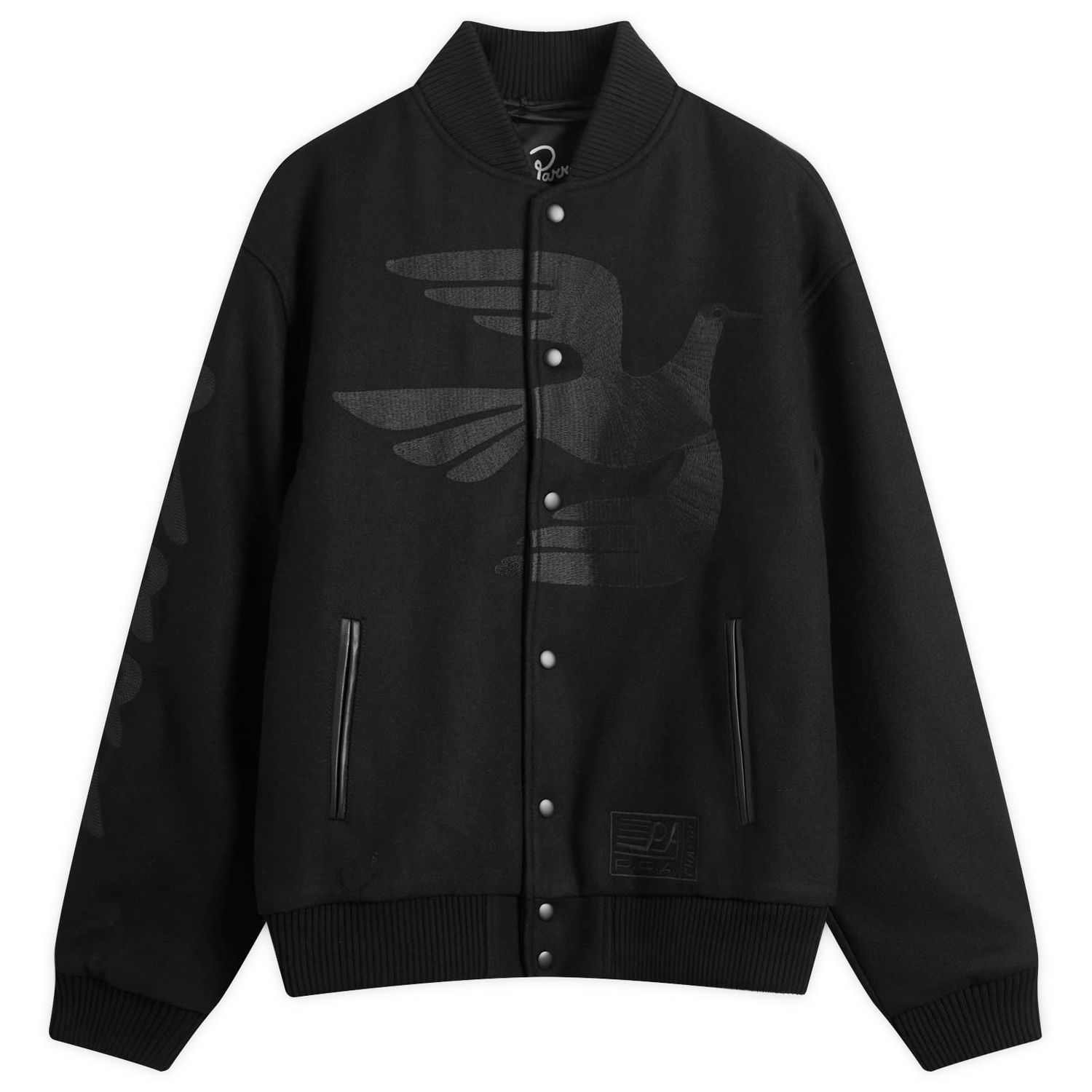 Jakna By Parra Not Movie Quality Varsity Jacket Črna | 54365-BLK, 0