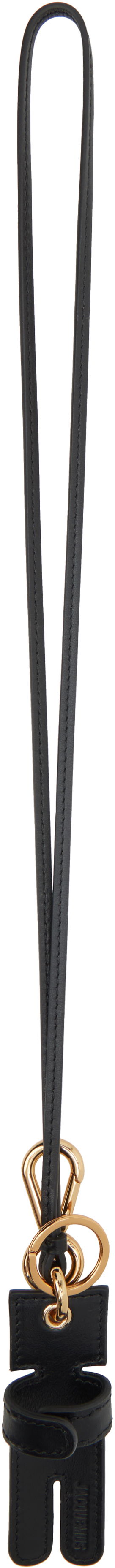 Obeski za ključe Jacquemus Jacquemus La Croisière 'The Amico' Leather Keychain Črna | 25E255AC348-3000