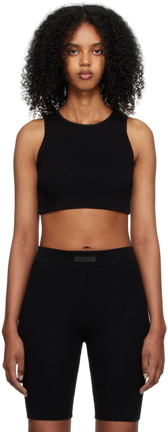 Majica brez rokavov Fear of God Rib Tank Top Črna | 192SP235340FW