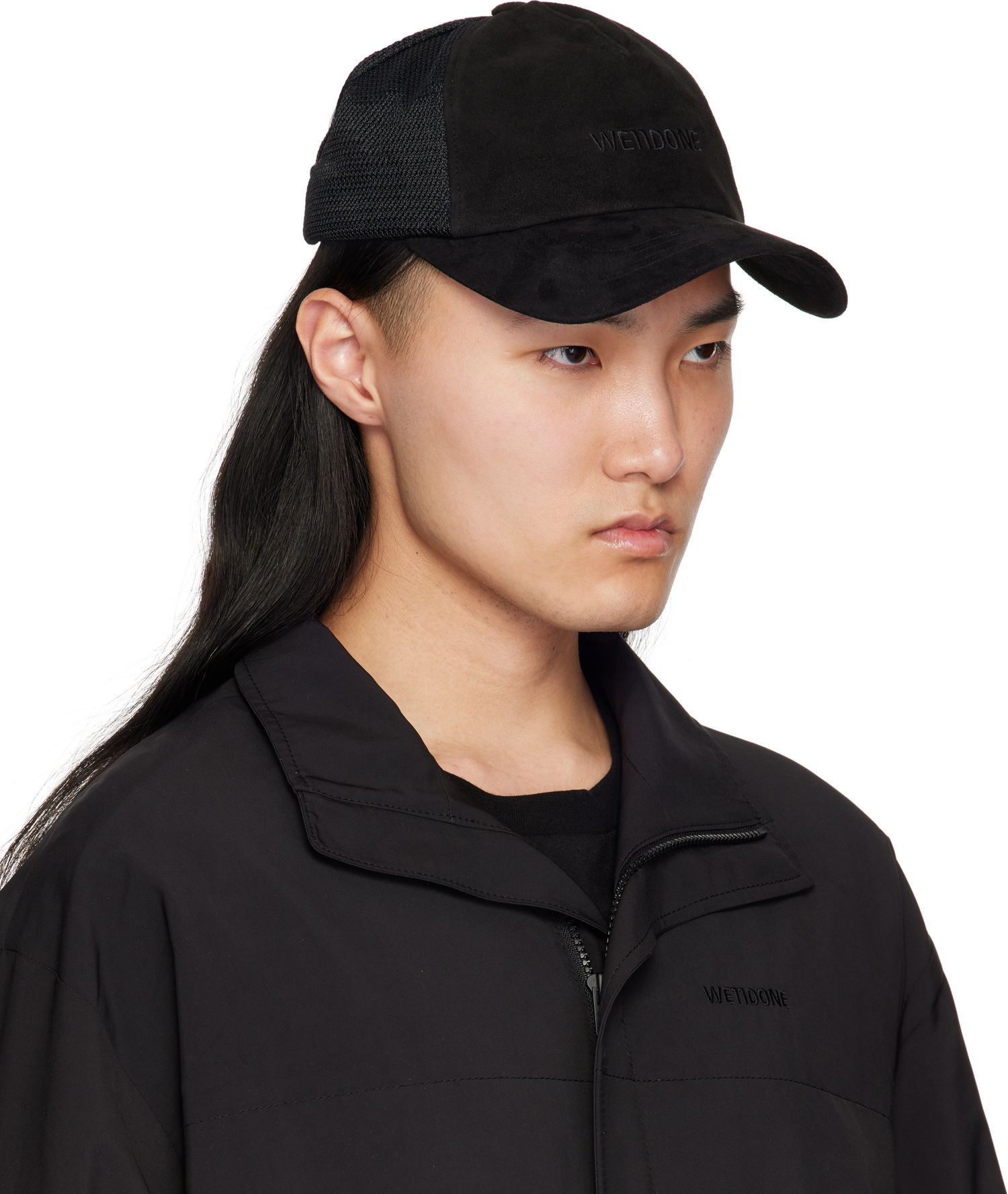 Kapa We11done We11done Suede Logo Cap Črna | WD-AH0-25-429-U-BK, 1