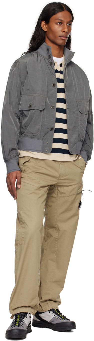 Bomber jakna C.P. Company C.P. Company Chrome-R Full Button Jacket Siva | 18CMOW014A-005904G, 4