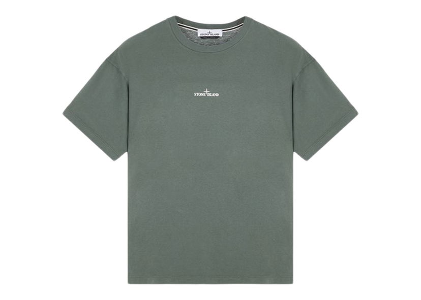 Majica Stone Island Short Sleeve 'Scratched Paint One' T-Shirt Musk Green Siva | 80152RC89 - V0059