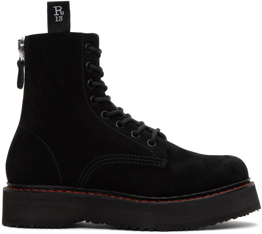 Oblačila R13 R13 Single Stack Boots Črna | R13MS025-S096C, 0