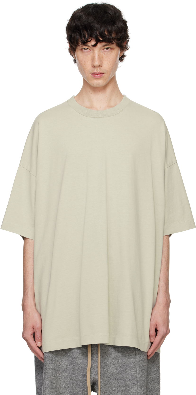 Majica Fear of God Heavy Cotton T-shirt Bež | FG24FW50-10151HWJ