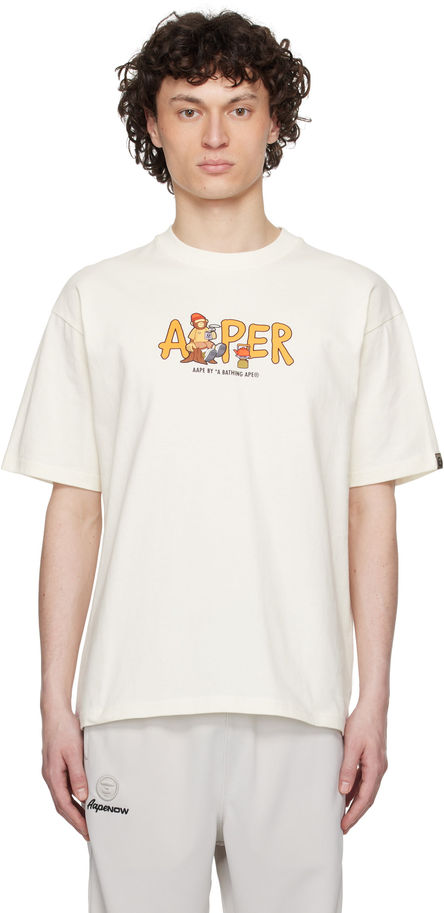 Majica AAPE by A Bathing Ape AAPE by A Bathing Ape AAPER Graphic T-Shirt Bela | AAPTEM1616XXNIVX, 0