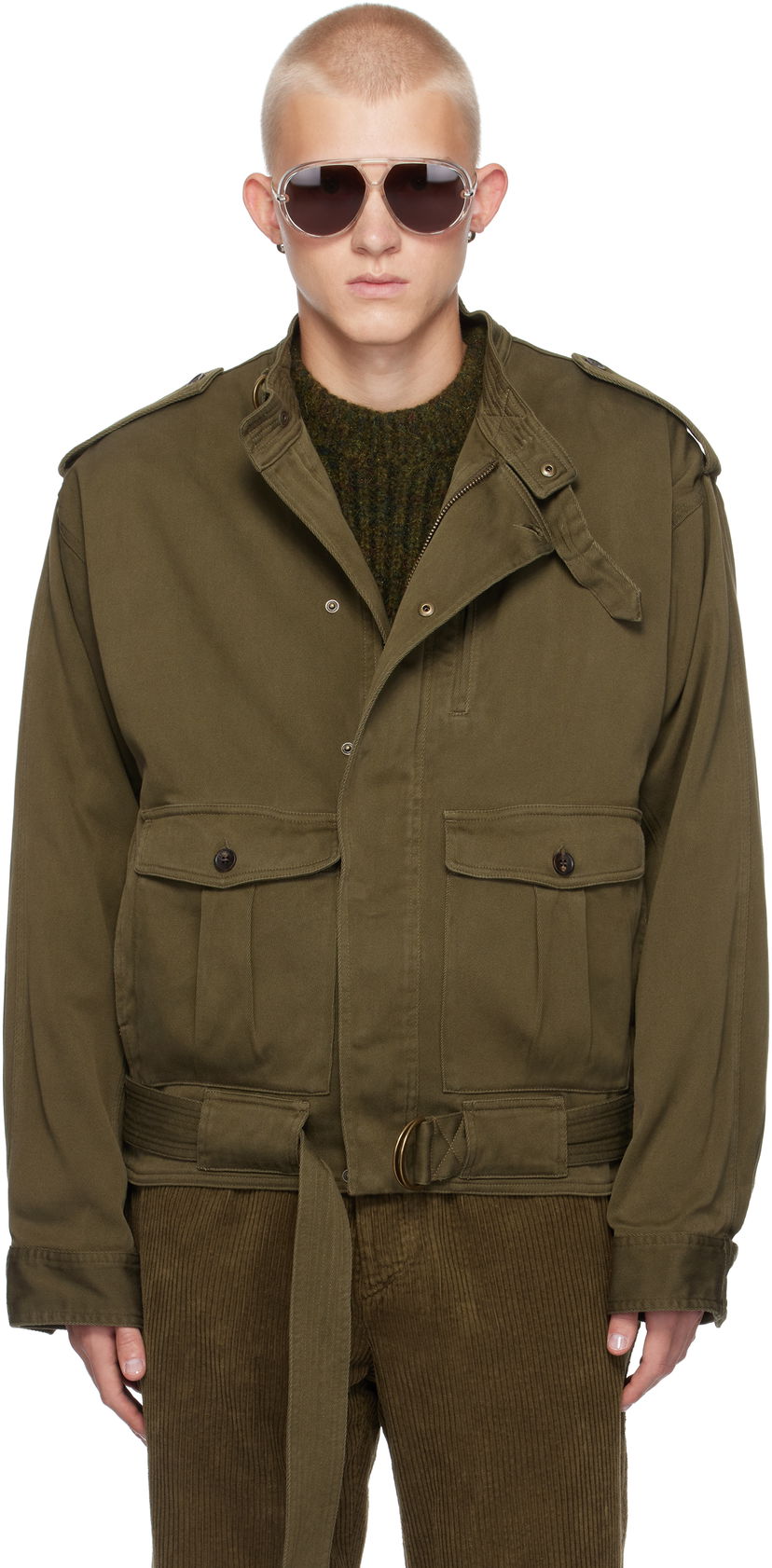 Jakna ISABEL MARANT Isabel Marant Tomei Military Style Jacket Zelena | VE0414HA-B4C03H