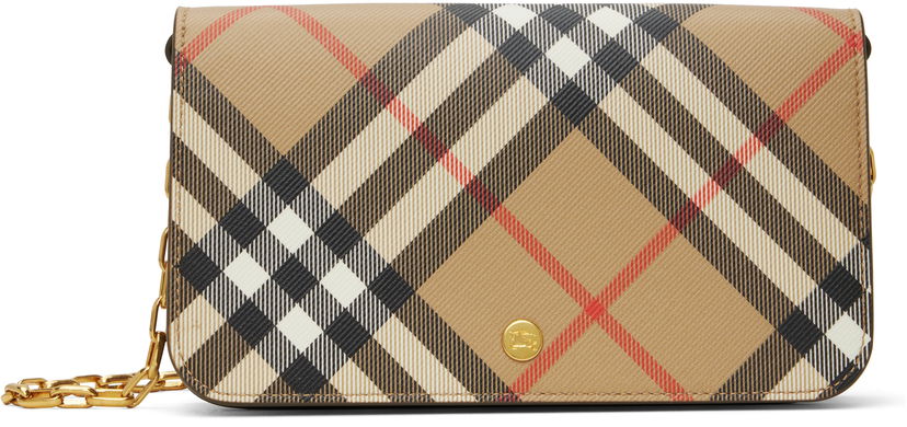 Torba za čez ramo Burberry Burberry Chain Strap Wallet Bež | 8095123