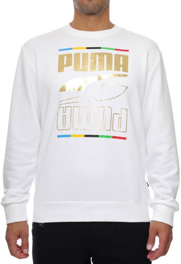 Pulover Puma Rebel Crew 5 Continents TR Bela | 584608-02