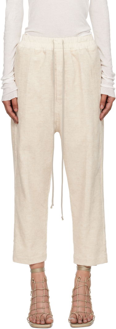 Hlače Rick Owens Rick Owens Concordians Drawstring Astaires Trousers Bež | RP02E4303 MLC, 0