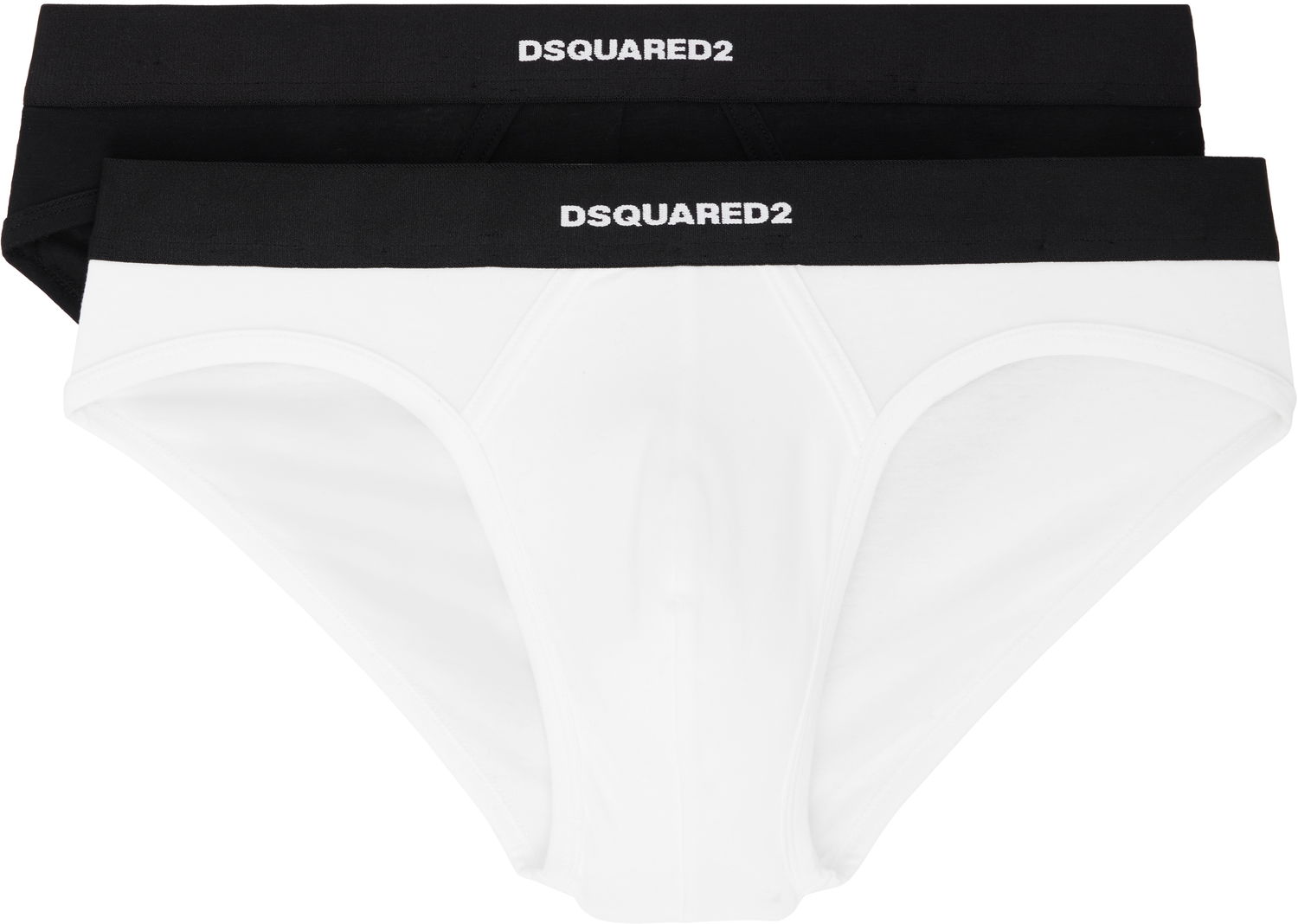 Spodnjice DSQUARED2 Dsquared2 Two-Pack Stretch Cotton Briefs Bela | DCX200070, 0