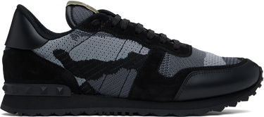 Nega čevljev Valentino Valentino Garavani Rockrunner Mesh Camouflage Črna | 6Y2S0723QRK, 0