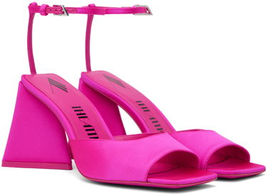 Nogavice The Attico Attico Piper Satin Heeled Sandals Roza | 236WS599 V007, 3