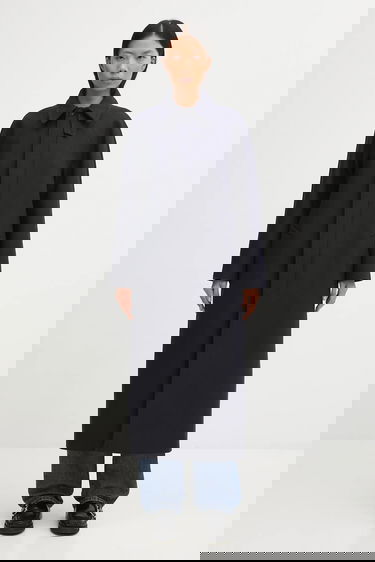 Plašči A.P.C. Long Wool Blend Coat Gaia Mornarica | WVBEB.F01533, 0