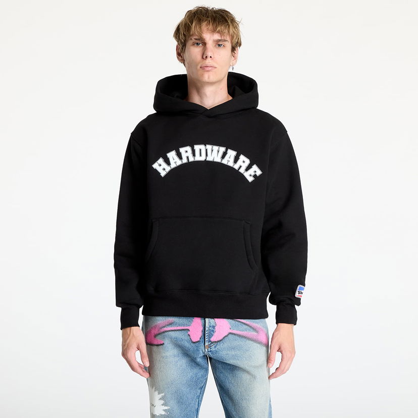 Pulover Pleasures Hardware Hoodie Black Črna | P24F008 BLACK