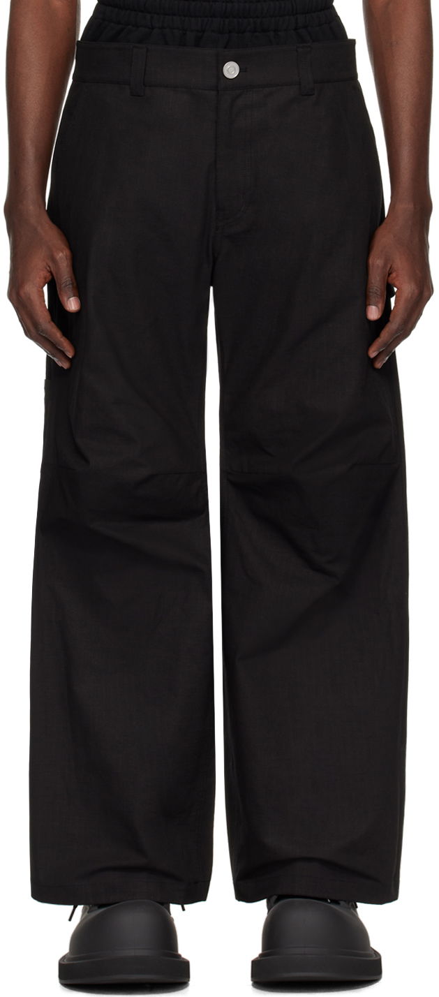 Cargo hlače We11done Layered Trousers Črna | WD-PT1-24-318-M-BK