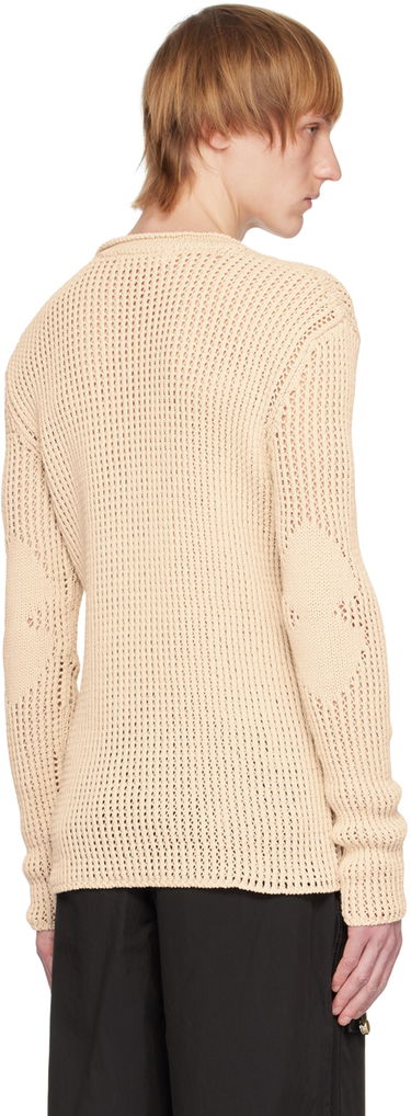 Pleteni pulover Dion Lee Grid Knitted Sweater Bež | C7163R23, 2