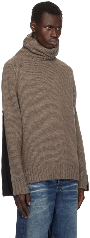 Pleteni pulover Helmut Lang Suitcase Turtleneck Sweater Rjava | O06HM797, 3