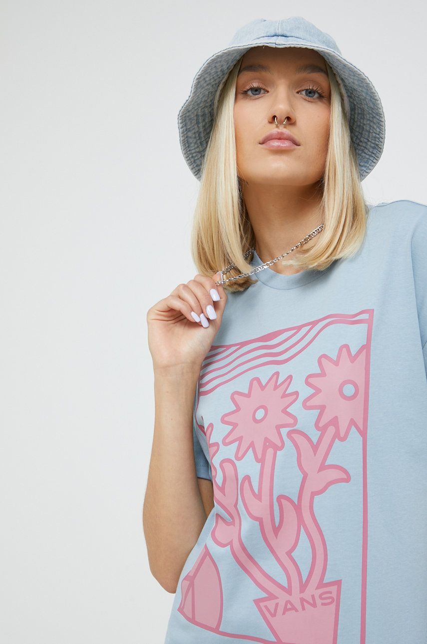 Majica Vans Gallup Oversized Tee Modra | VN0A7YUVBD21, 0