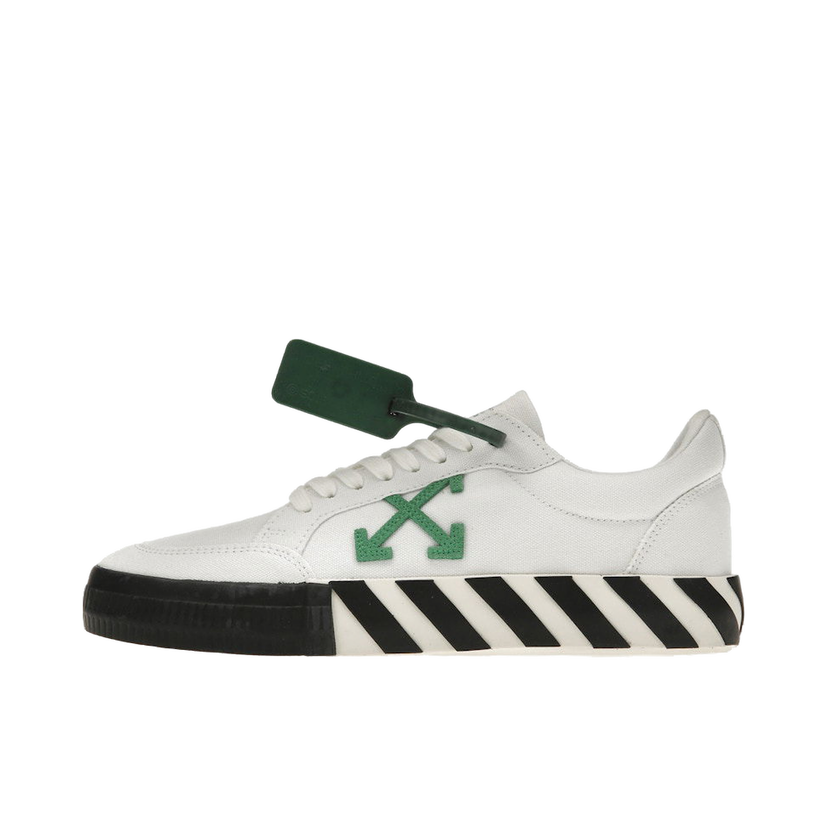 Superge in čevlji Off-White Vulc Low Canvas White Green (FW22) Bela | OMIA085F22FAB0010155