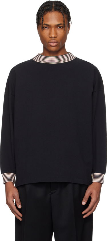 Pleteni pulover Bode Bode Duotone Mockneck Top Črna | MRS25CS047, 0