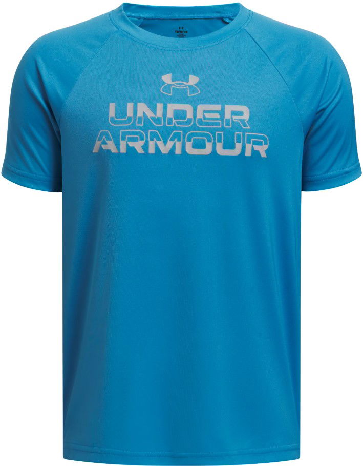 Majica Under Armour Under Armour Tech Split Wordmark Short Sleeve T-Shirt Modra | 1383010-452