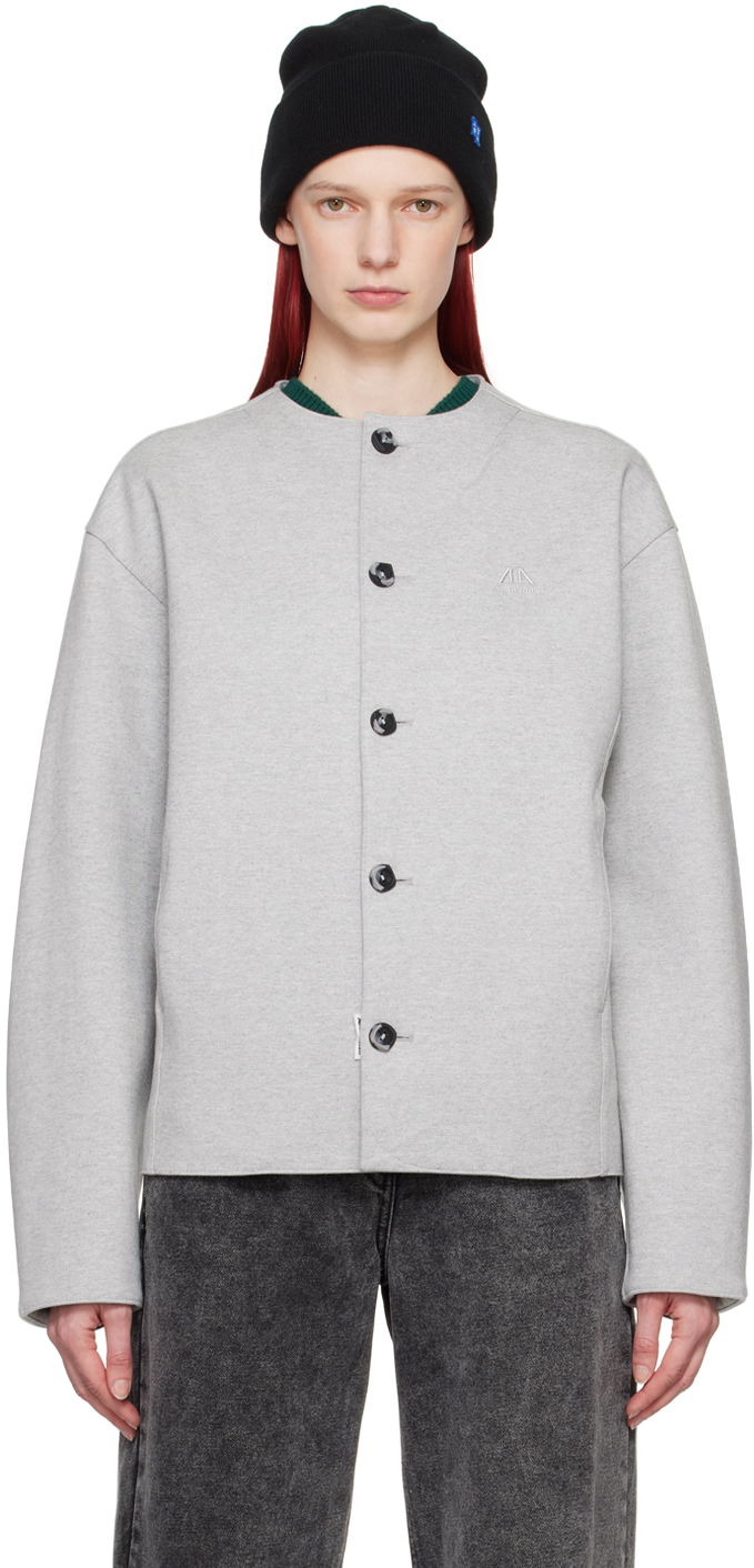 Pleteni pulover ADER ERROR Buttoned Cardigan Siva | BN01SSJK0111GR