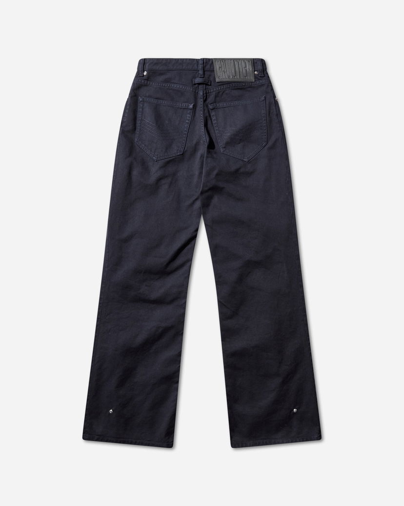 Kavbojke Jean Paul Gaultier Snap-Button Denim Jeans Črna | 2504WTR037W049 59