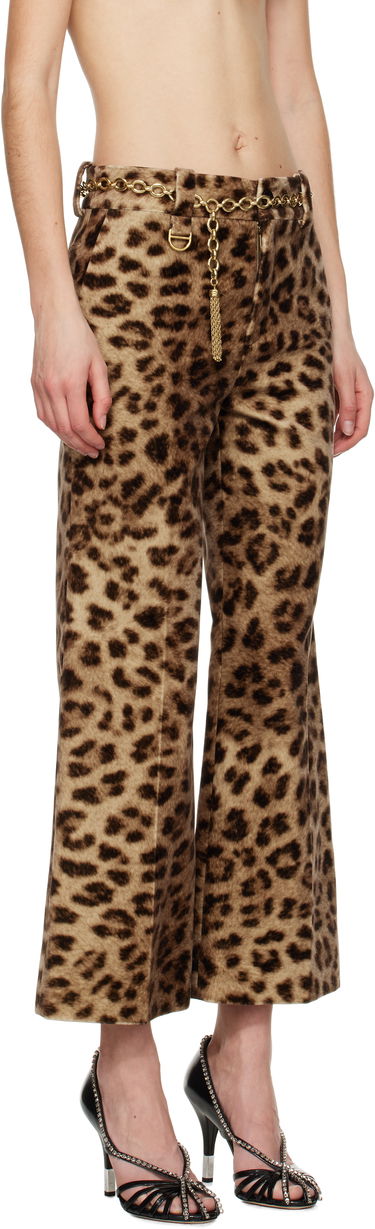Hlače CHLOÉ Chloé Cropped Bootcut Trousers Rjava | CH25SPA31290, 1